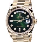 Rolex Day-Date 36 128238 (2022) - Orange dial 36 mm Yellow Gold case (1/8)
