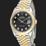 Rolex Datejust 36 126233 (2019) - Black dial 36 mm Gold/Steel case (1/8)