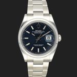 Rolex Datejust 36 126200 (2023) - Blauw wijzerplaat 36mm Staal (3/8)