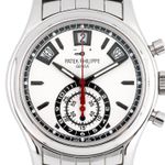 Patek Philippe Annual Calendar Chronograph 5960/1A-001 (2015) - Zilver wijzerplaat 41mm Staal (2/6)