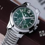 Patek Philippe Annual Calendar Chronograph 5905/1A-001 (2024) - Green dial 42 mm Steel case (6/6)