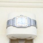 Cartier Santos Galbée 1567 (1999) - White dial 24 mm Gold/Steel case (3/8)