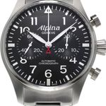 Alpina Startimer Pilot AL-860B4S6B (2024) - Zwart wijzerplaat 44mm Staal (1/4)