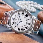 Cartier Ronde Solo de Cartier W6701005 (2014) - Zilver wijzerplaat 36mm Staal (2/8)