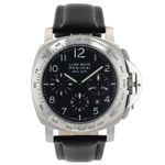 Panerai Luminor Chrono PAM00196 (Onbekend (willekeurig serienummer)) - Zwart wijzerplaat 44mm Staal (1/4)