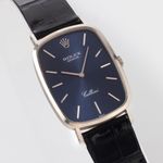 Rolex Cellini 4113 (1999) - Blue dial 26 mm White Gold case (4/8)