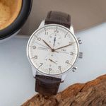 IWC Portuguese Chronograph IW371401 (2000) - Silver dial 41 mm Steel case (1/8)