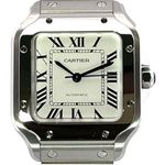 Cartier Santos WSSA0029 (2024) - Silver dial 35 mm Steel case (1/8)