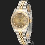 Rolex Lady-Datejust 69173 (1988) - Champagne dial 26 mm Gold/Steel case (1/8)