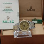 Rolex Datejust Oysterquartz 17013 (1989) - Gold dial 36 mm Gold/Steel case (3/7)