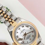 Rolex Lady-Datejust 69173 (1996) - Pearl dial 26 mm Gold/Steel case (4/7)