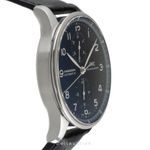 IWC Portuguese Chronograph IW371447 (Unknown (random serial)) - Black dial 41 mm Steel case (6/8)