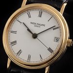 Patek Philippe Calatrava 3802/200 (1991) - White dial 34 mm Yellow Gold case (3/8)