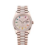 Rolex Day-Date 36 128345RBR (2024) - Diamond dial 36 mm Rose Gold case (1/8)