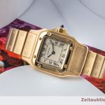Cartier Santos Galbée 866930 (1990) - White dial 24 mm Yellow Gold case (2/8)