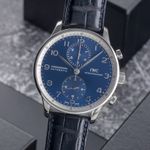 IWC Portuguese Chronograph IW371432 (Unknown (random serial)) - Blue dial 41 mm Steel case (3/8)