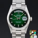 Rolex Day-Date 36 18039 (1988) - Green dial 36 mm White Gold case (1/8)