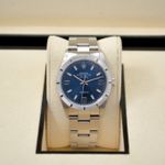 Rolex Air-King 14010 (2002) - Blauw wijzerplaat 34mm Staal (3/8)
