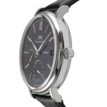 IWC Portofino Hand-Wound IW510102 (Unknown (random serial)) - Black dial 45 mm Steel case (6/8)