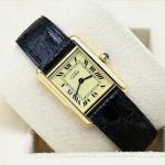 Cartier Tank Vermeil 5057001 (Onbekend (willekeurig serienummer)) - Geel wijzerplaat 20mm Zilver (1/6)