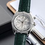 Breitling Chrono Cockpit A13357 (2004) - Silver dial 39 mm Steel case (3/8)