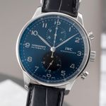 IWC Portuguese Chronograph IW371447 (2013) - Zwart wijzerplaat 41mm Staal (3/8)