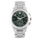 Patek Philippe Annual Calendar Chronograph 5905/1A-001 (2022) - Green dial 42 mm Steel case (1/2)