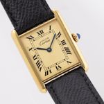 Cartier Tank Vermeil 590005 (1980) - Champagne wijzerplaat 23mm Zilver (1/6)