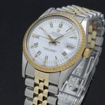 Rolex Oyster Perpetual Date 15053 (1981) - White dial 34 mm Gold/Steel case (6/7)