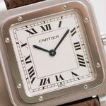 Cartier Santos Dumont 1575 (1994) - Silver dial 27 mm Platinum case (4/6)