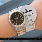 Rolex Oyster Perpetual Date 15223 (1990) - Zwart wijzerplaat 34mm Goud/Staal (2/8)