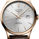 Longines Record L2.820.8.72.2 (2026) - Silver dial 39 mm Rose Gold case (1/1)