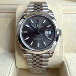Rolex Datejust 41 126300 (2024) - Grijs wijzerplaat 48mm Staal (1/7)
