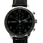 IWC Portuguese Chronograph IW371609 (2023) - Black dial 41 mm Steel case (1/8)