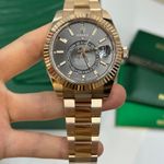 Rolex Sky-Dweller 326935 (2022) - Grey dial 42 mm Rose Gold case (9/9)