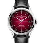 Baume & Mercier Clifton M0A10699 (2023) - Rood wijzerplaat 40mm Staal (1/3)