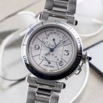 Cartier Pasha W31037H3 (2005) - Silver dial 38 mm Steel case (3/8)