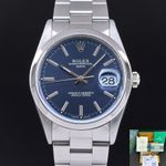 Rolex Oyster Perpetual Date 15200 (1996) - Blue dial 34 mm Steel case (1/8)