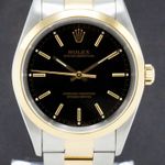 Rolex Oyster Perpetual 34 14203 (1998) - Black dial 34 mm Gold/Steel case (1/7)
