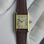 Cartier Tank Vermeil 1990 (1990) - Champagne dial 20 mm Gold/Steel case (2/8)