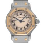 Cartier Santos 187903 (1993) - Beige dial 25 mm Gold/Steel case (1/8)