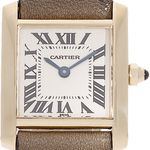 Cartier Tank Française 1820 (1997) - Wit wijzerplaat 20mm Geelgoud (2/5)