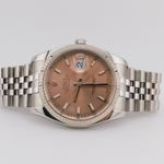 Rolex Datejust 36 116234 (2008) - Roze wijzerplaat 36mm Staal (3/4)