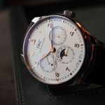 IWC Portuguese Perpetual Calendar IW344203 (2023) - Zilver wijzerplaat 42mm Staal (1/1)