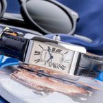 Cartier Tank Américaine W2603656 (2000) - Silver dial White Gold case (2/8)