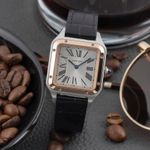 Cartier Santos Dumont W2SA0012 (Unknown (random serial)) - Silver dial 28 mm Steel case (1/8)