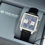 TAG Heuer Monaco Calibre 11 CAW211P.FC6356 (2023) - Blauw wijzerplaat 39mm Staal (5/8)