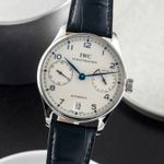 IWC Portuguese Automatic IW500107 (2006) - Zilver wijzerplaat 42mm Staal (3/8)