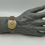 Omega Vintage ref 2480 -1 bumper automatic cal. 28.10RA serviced vintage 40's (1940) - Zwart wijzerplaat 40mm Staal (5/8)