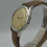 Omega Vintage ref 2480 -1 bumper automatic cal. 28.10RA serviced vintage 40's (1940) - Zwart wijzerplaat 40mm Staal (3/8)